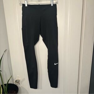 Nike Dri-Fit Running black leggings with drawstring and vented calf